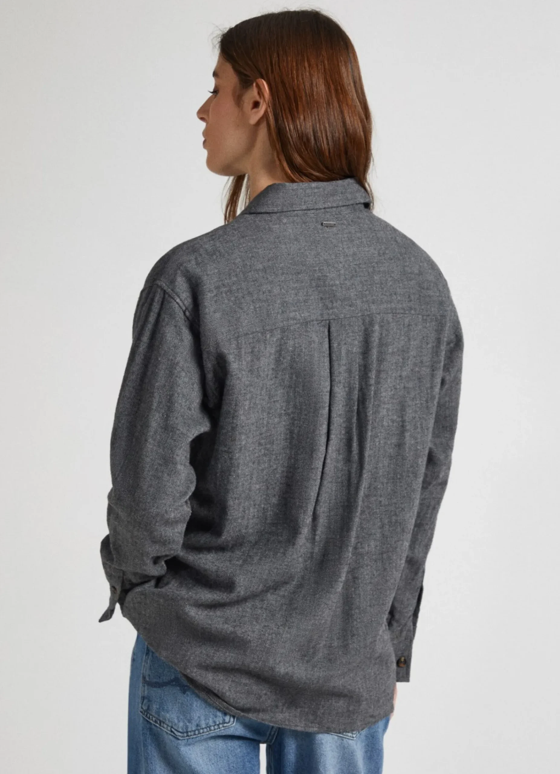Mulher Pepe Jeans Camisas E Blusas>Sobrecamisa Algodao Espinha De Peixe
