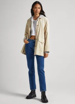 Mulher Pepe Jeans Camisas E Blusas>Sobrecamisa Bombazina Detalhe Cinto