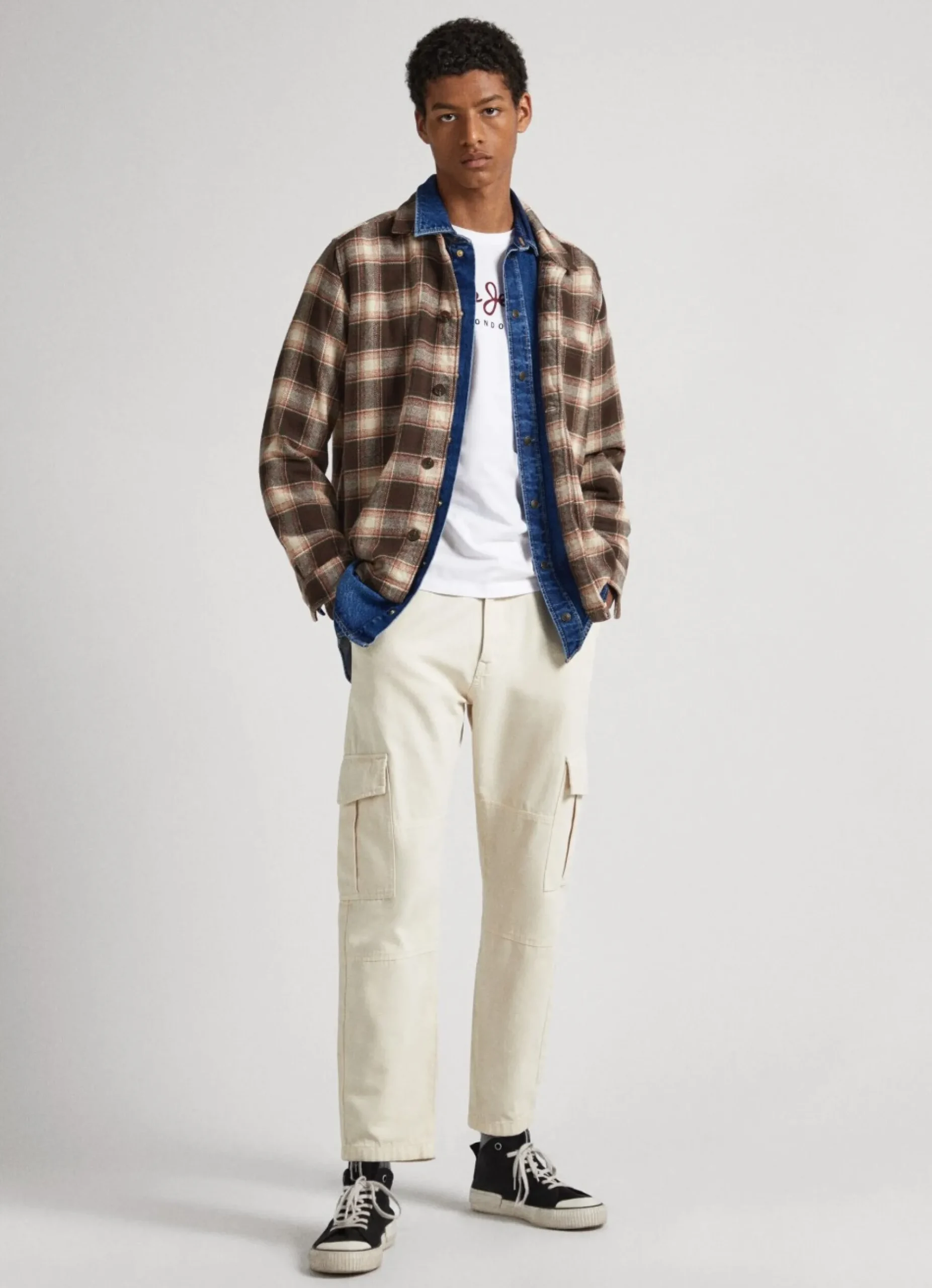 Homem Pepe Jeans Camisas>Sobrecamisa Flanela Xadrez
