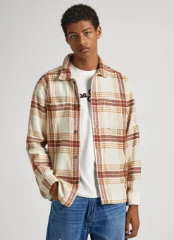 Homem Pepe Jeans Camisas>Sobrecamisa Flanela Xadrez