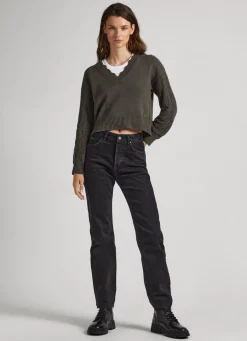 Mulher Pepe Jeans Malhas>Sweater Com Bordado Nas Mangas