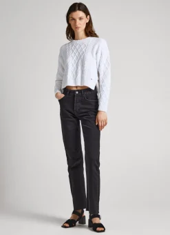 Mulher Pepe Jeans Malhas E Cardigans>Sweater De Malha Entrancada