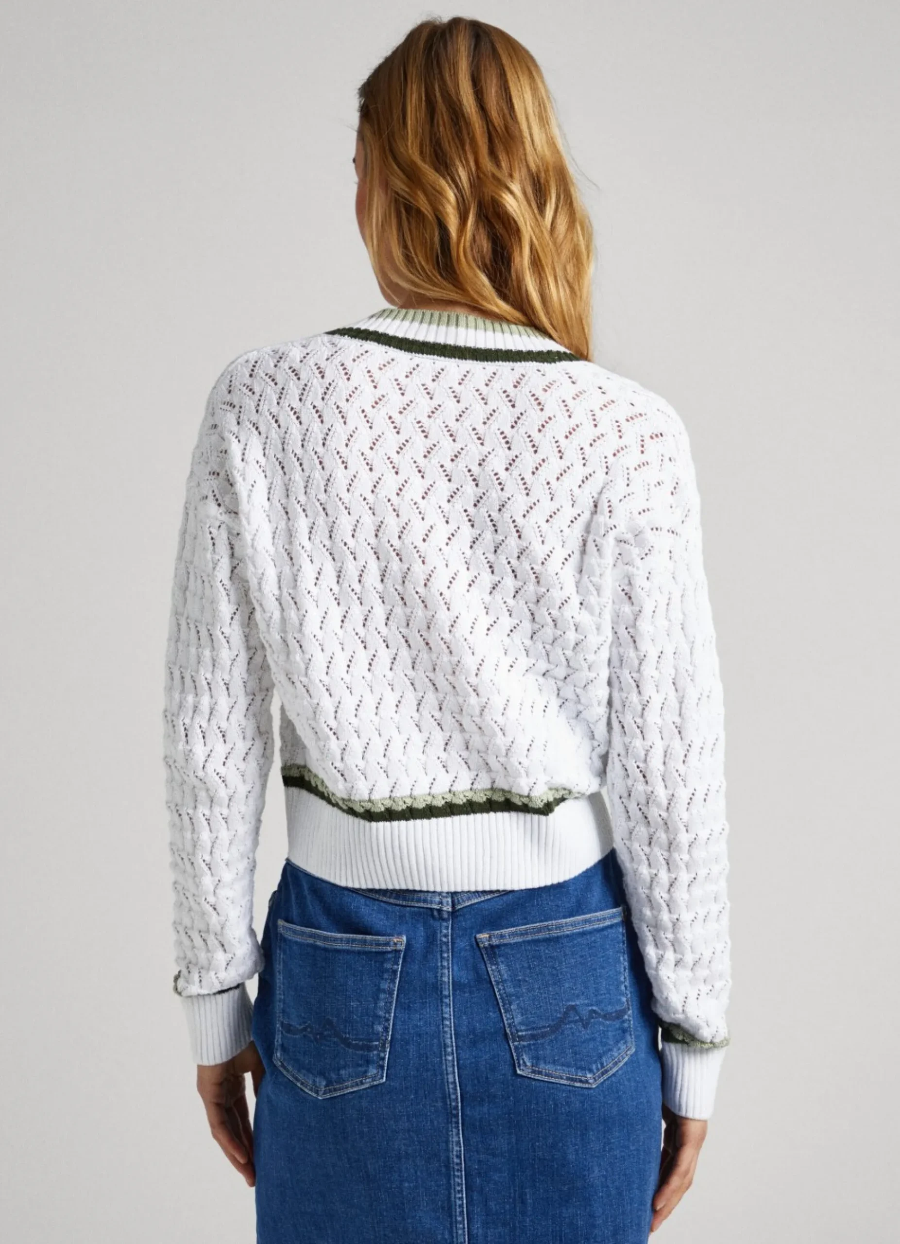 Mulher Pepe Jeans Malhas E Cardigans>Sweater Diamonds Openwork