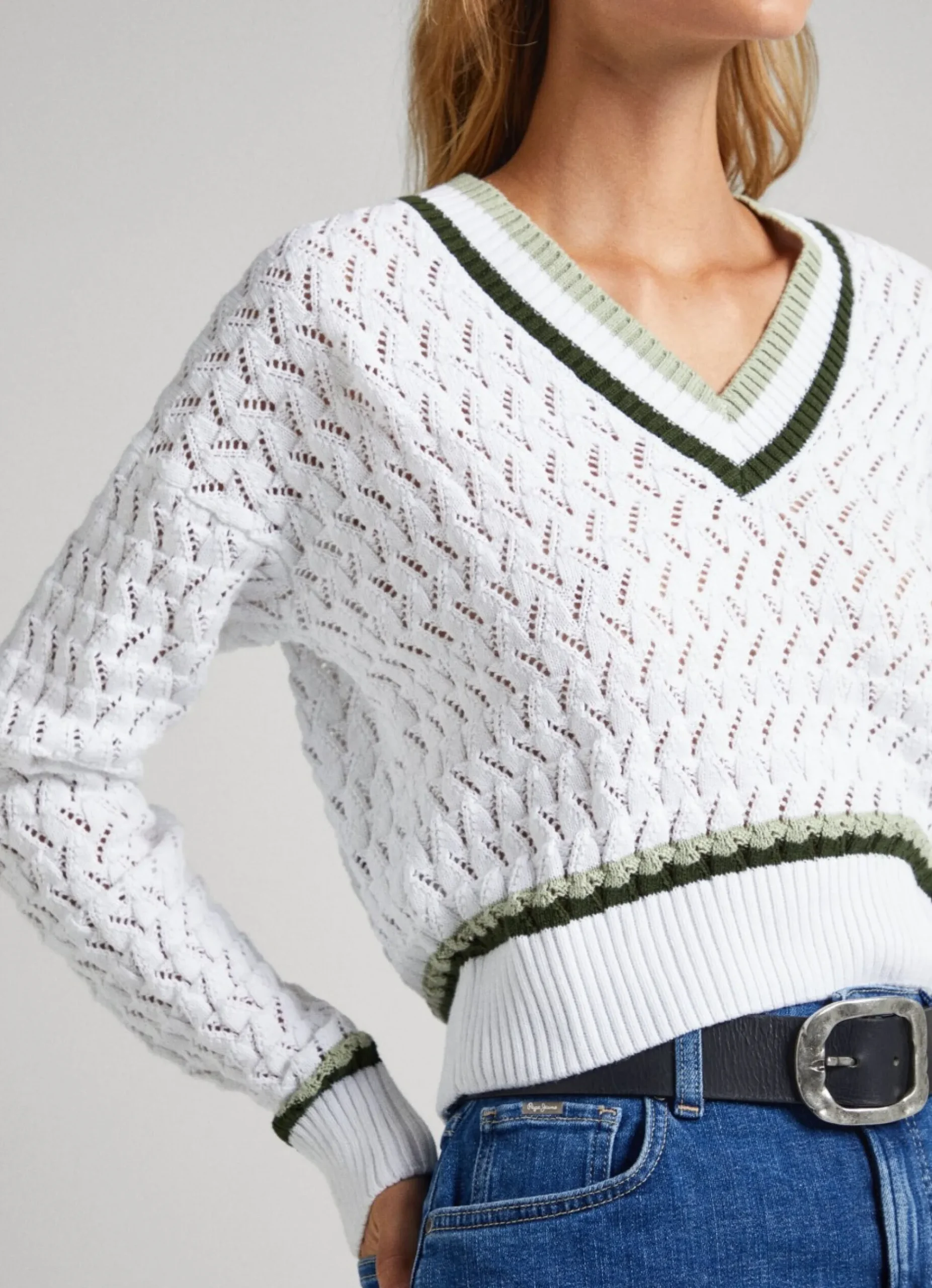 Mulher Pepe Jeans Malhas>Sweater Diamonds Openwork