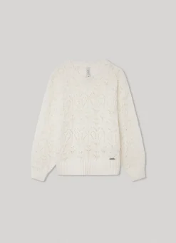 Rapariga Pepe Jeans Sweatshirts E Malhas>Sweater Gola Redonda Bordados