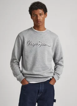 Homem Pepe Jeans Sweatshirts>Sweatshirt Algodao Com Logo Bordado