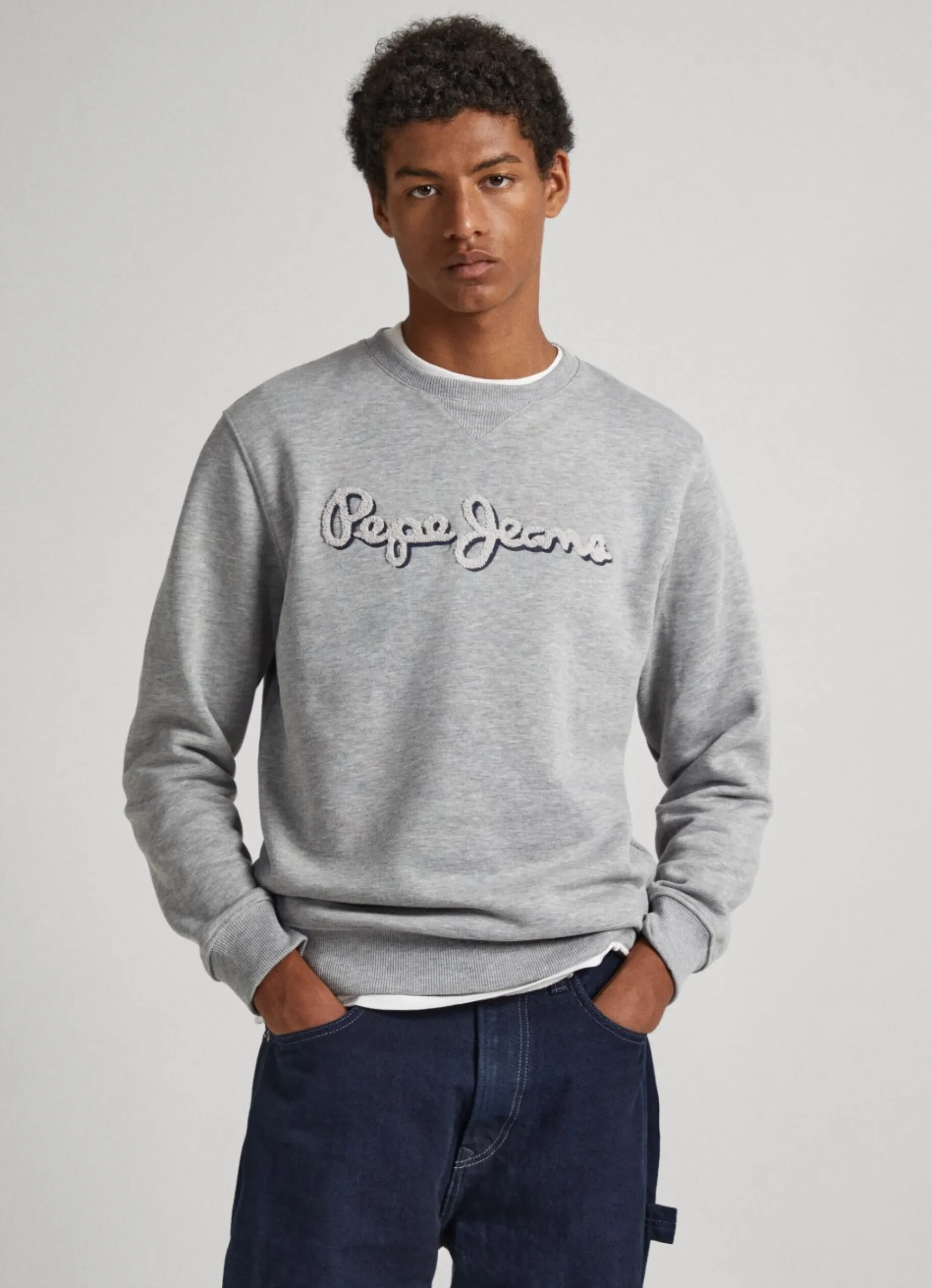 Homem Pepe Jeans Sweatshirts>Sweatshirt Algodao Com Logo Bordado