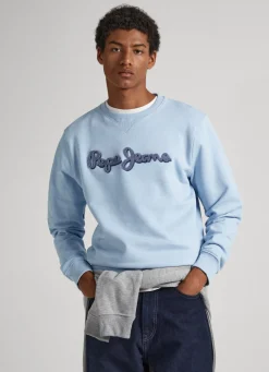 Homem Pepe Jeans Sweatshirts>Sweatshirt Algodao Com Logo Bordado