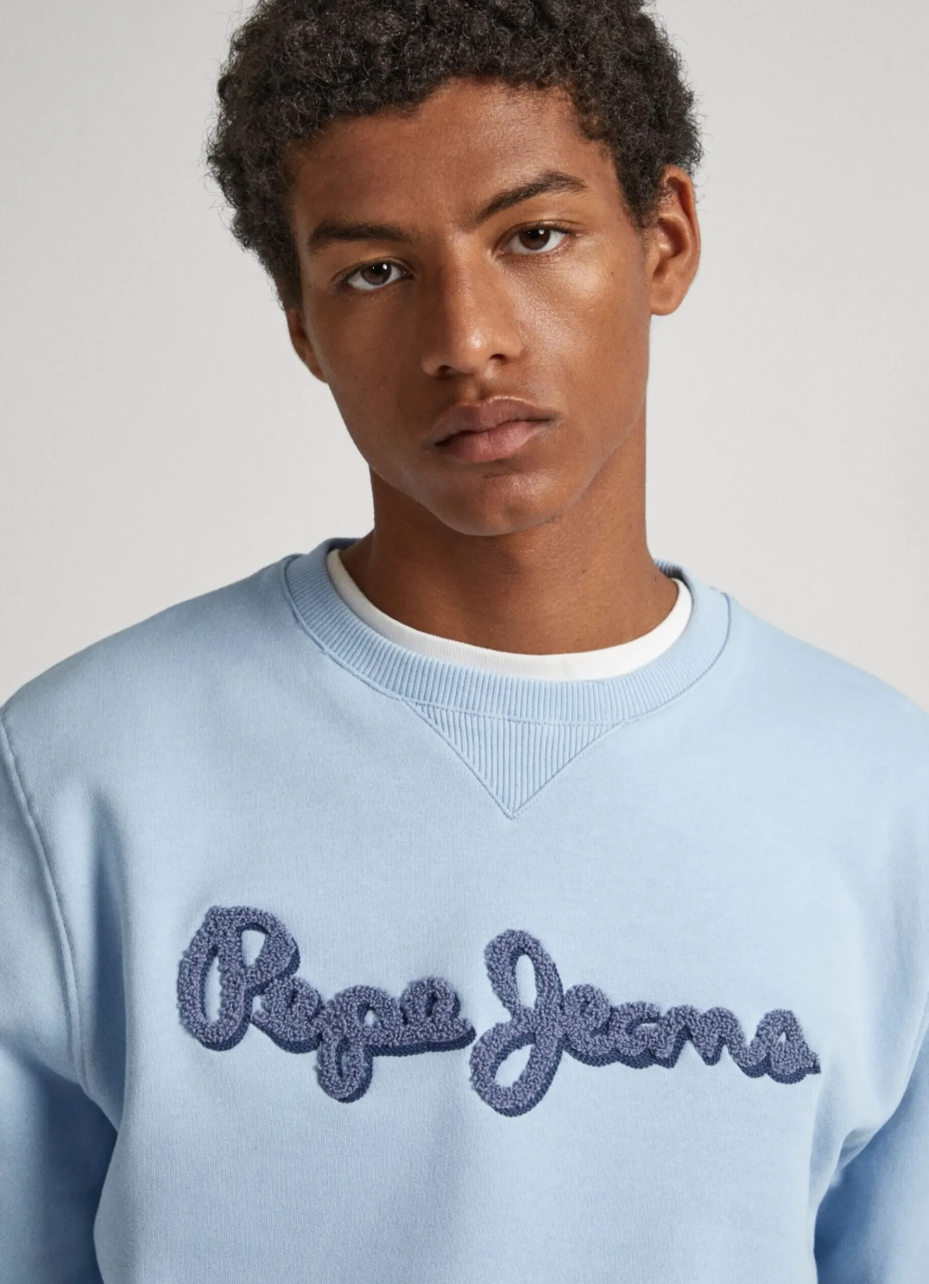 Homem Pepe Jeans Sweatshirts>Sweatshirt Algodao Com Logo Bordado