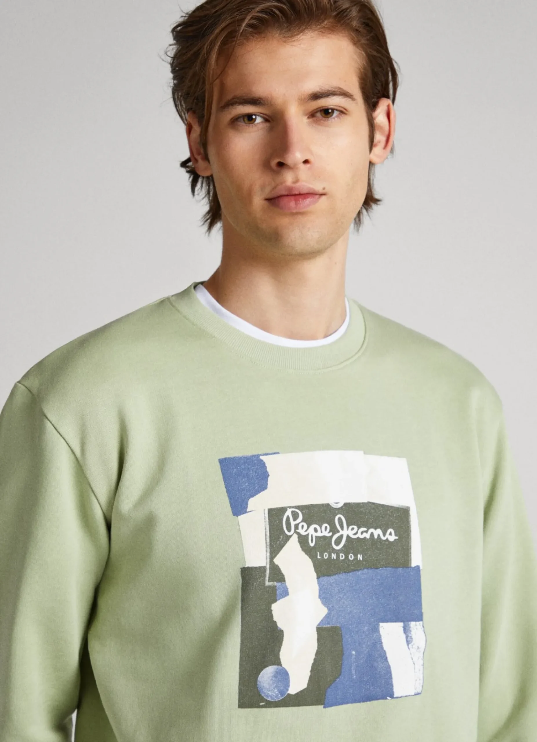 Homem Pepe Jeans Sweatshirts>Sweatshirt Algodao Gola Redonda