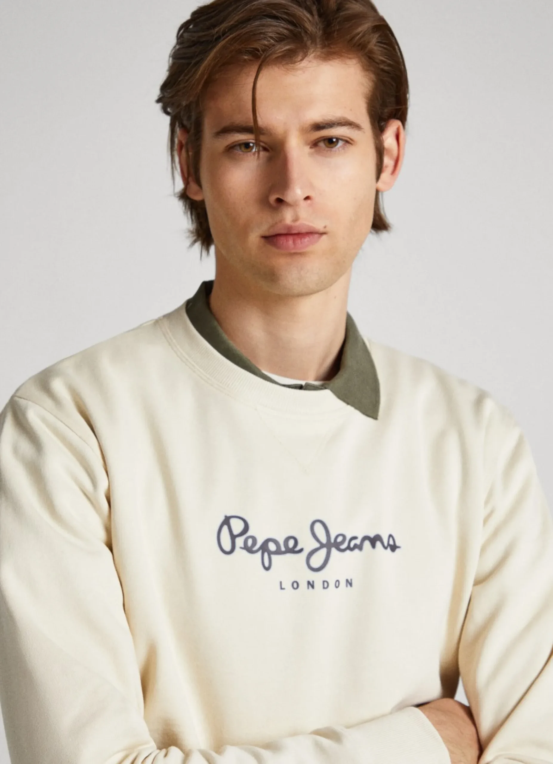 Homem Pepe Jeans Sweatshirts>Sweatshirt Algodao Logo Estampado
