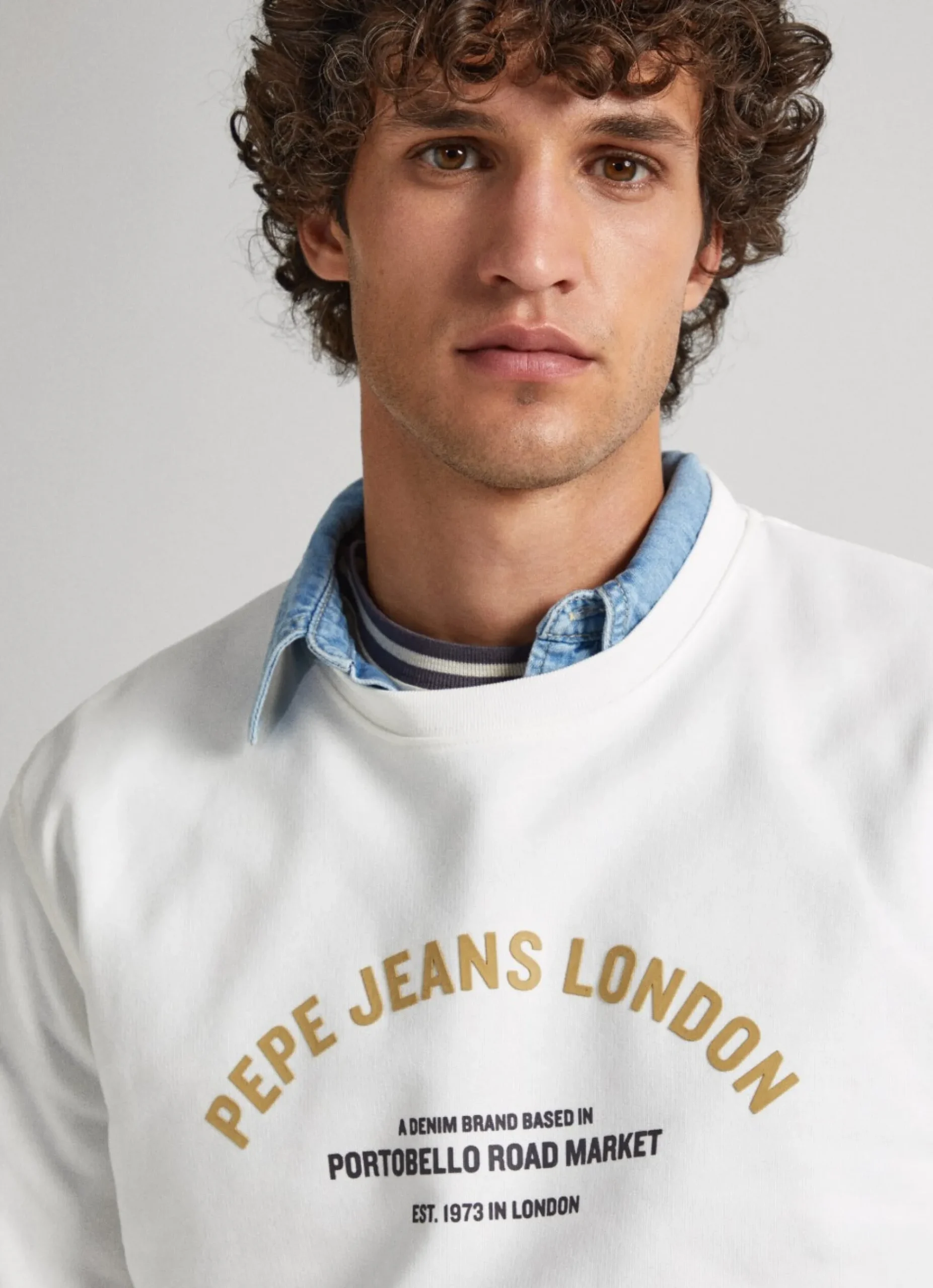 Homem Pepe Jeans Sweatshirts>Sweatshirt Algodao Logo Estampado