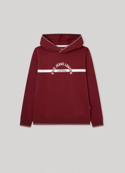 Rapaz Pepe Jeans Sweatshirts E Malhas>Sweatshirt Algodao Piquet Capuz