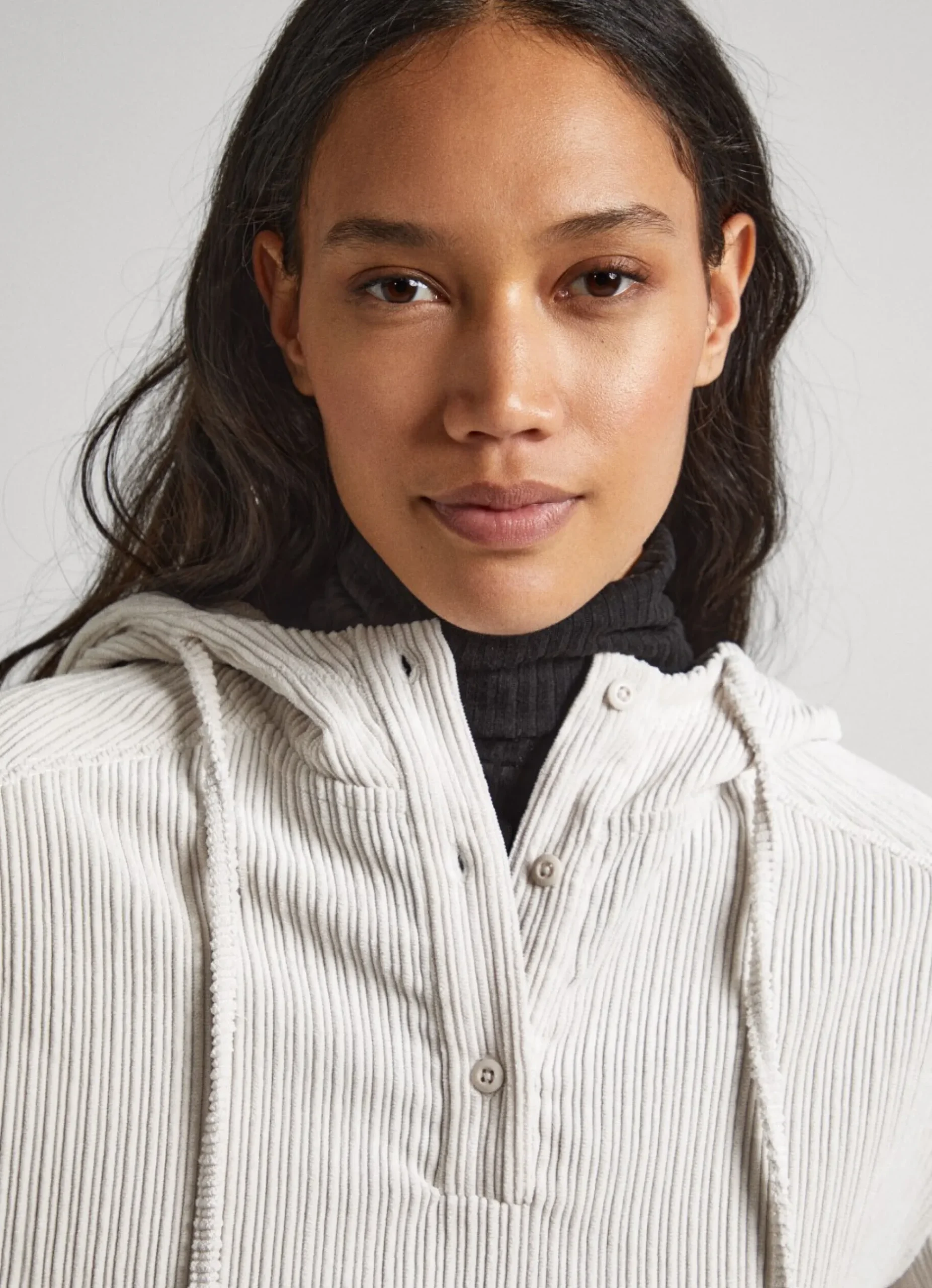 Mulher Pepe Jeans Sweatshirts>Sweatshirt Bombazina Com Capuz