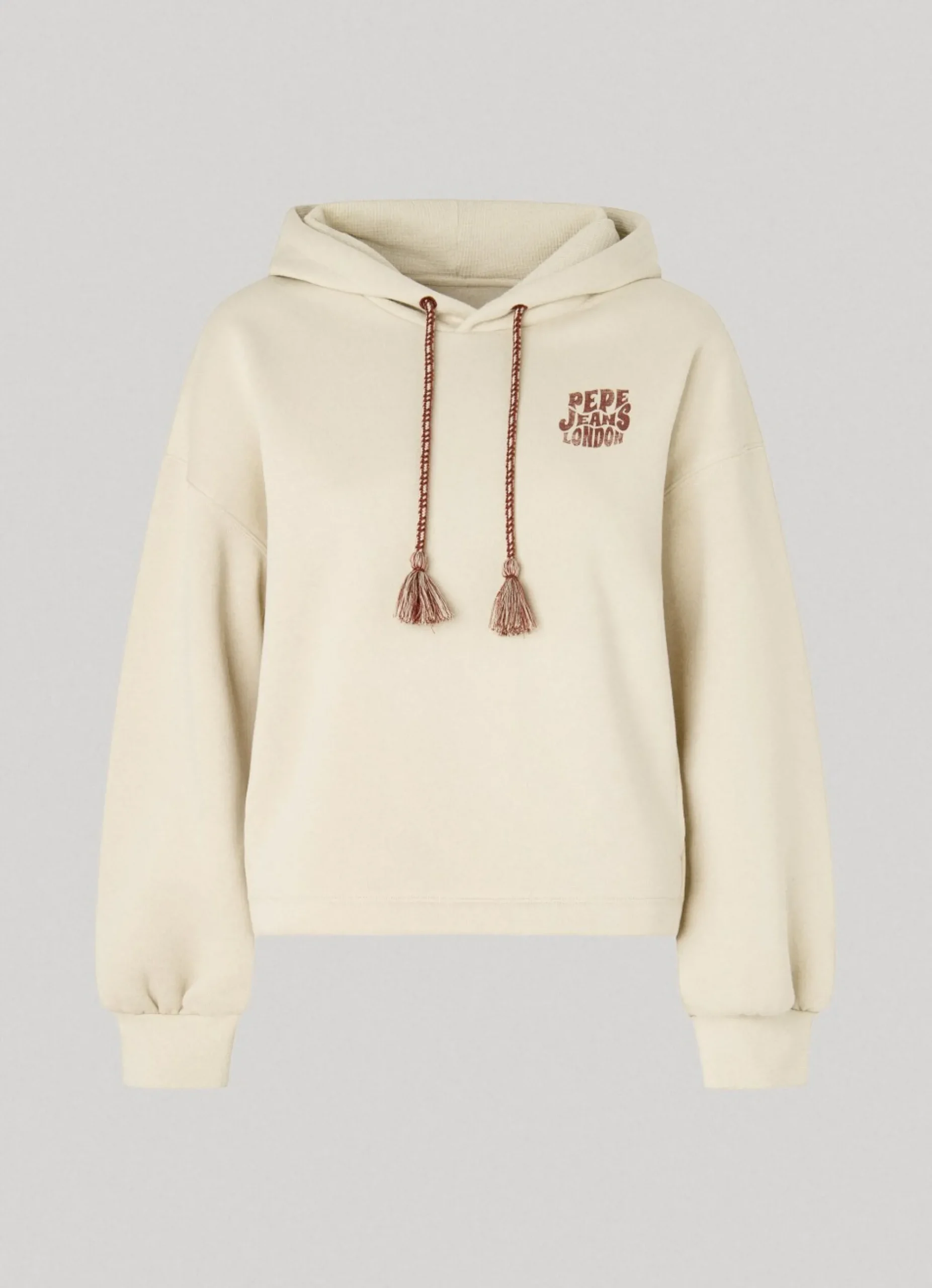 Mulher Pepe Jeans Sweatshirts>Sweatshirt Capuz Ajustavel