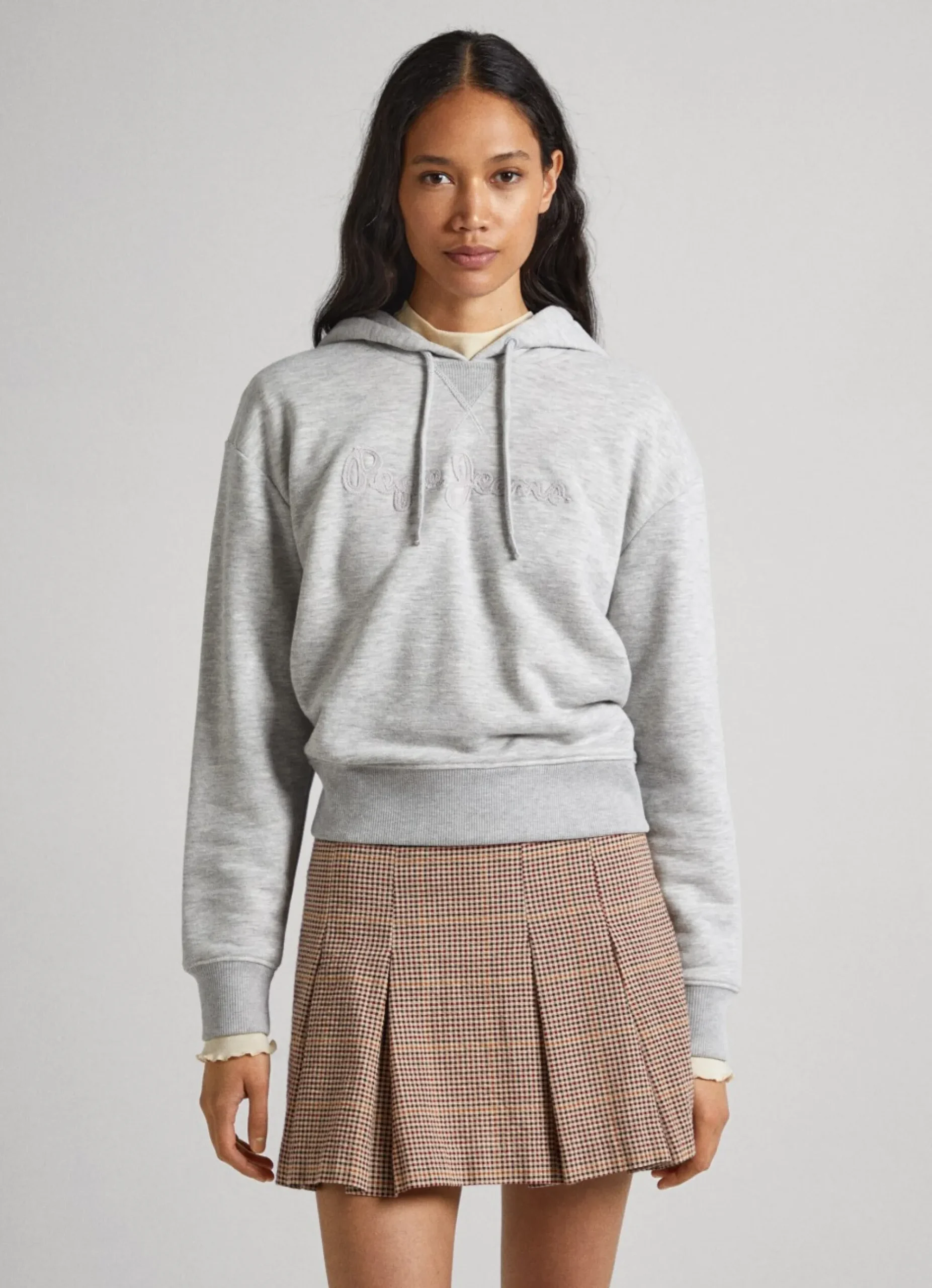 Mulher Pepe Jeans Sweatshirts>Sweatshirt Capuz Ajustavel