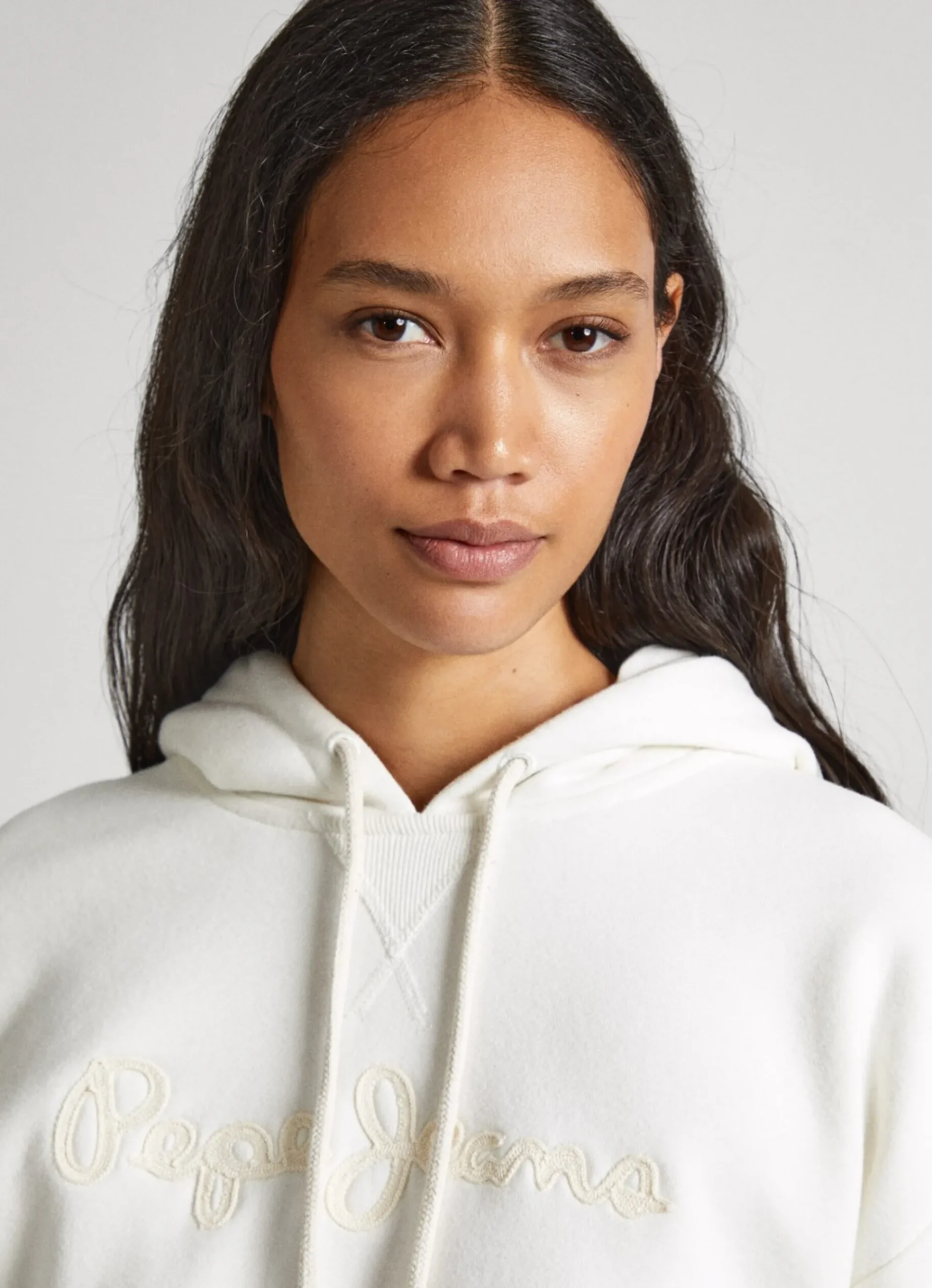 Mulher Pepe Jeans Sweatshirts>Sweatshirt Capuz Ajustavel