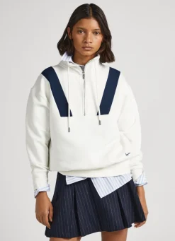 Mulher Pepe Jeans Sweatshirts>Sweatshirt Com Meio Fecho