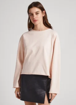 Mulher Pepe Jeans Sweatshirts>Sweatshirt De Algodao Lycra