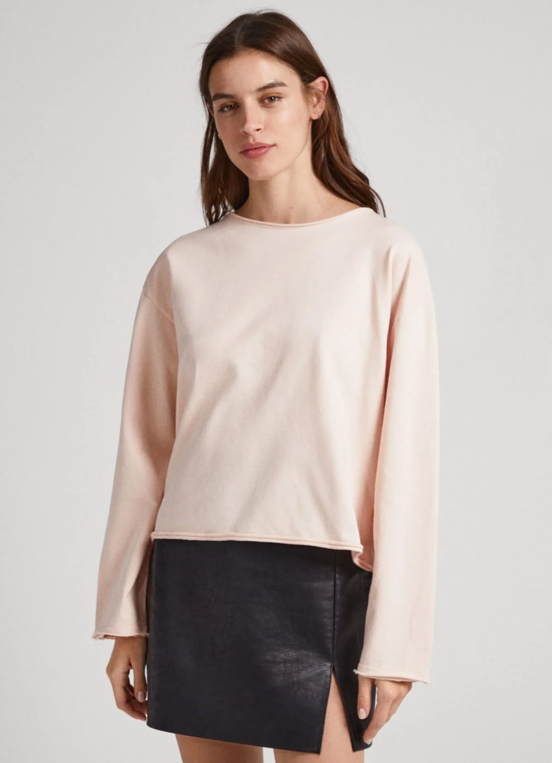 Mulher Pepe Jeans Sweatshirts>Sweatshirt De Algodao Lycra