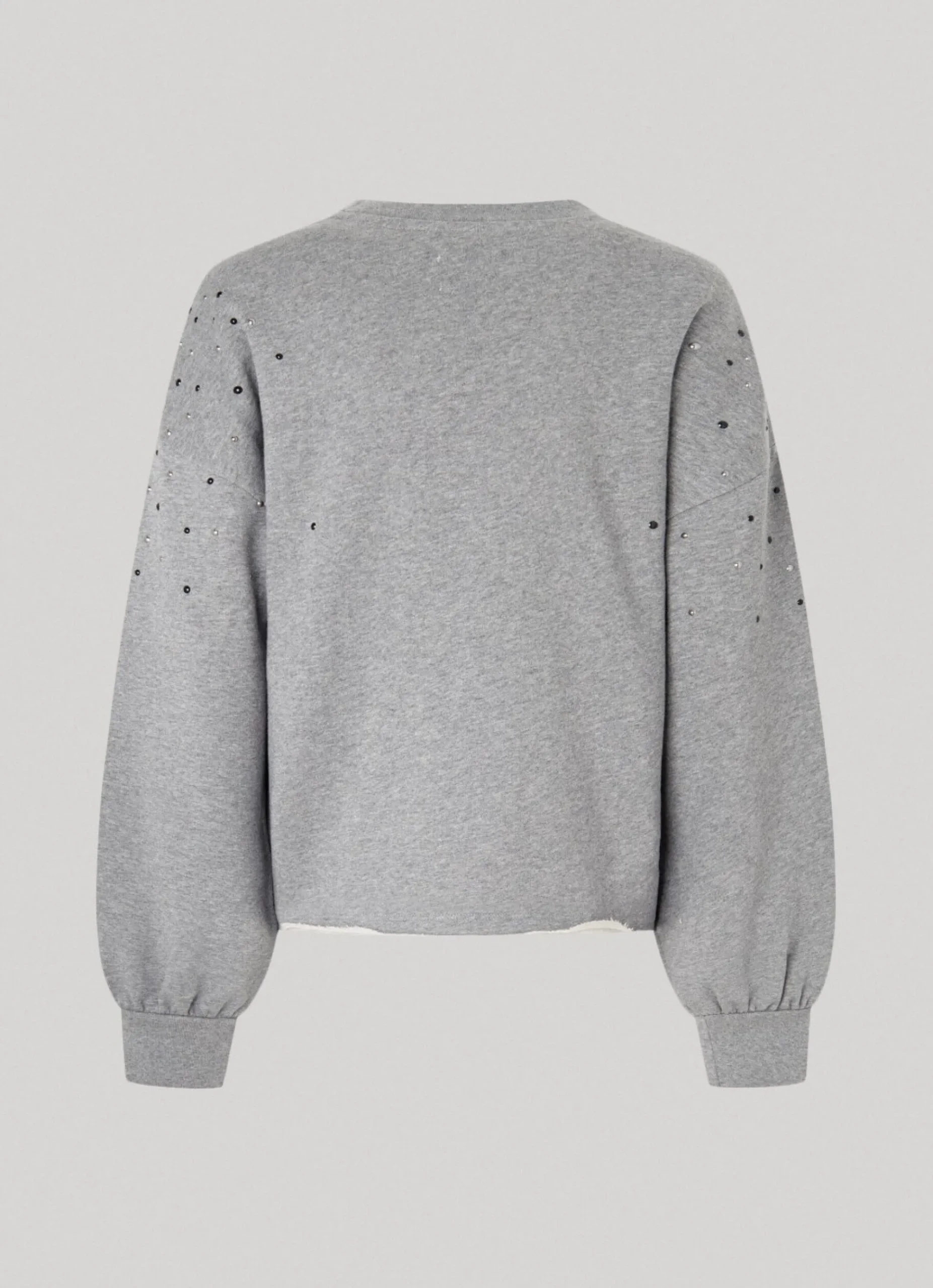 Mulher Pepe Jeans Sweatshirts>Sweatshirt Detalhes Em Strass