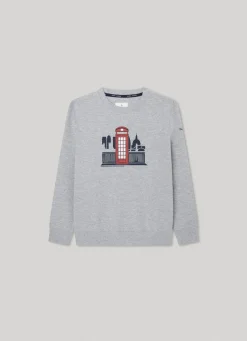 Rapaz Pepe Jeans Sweatshirts E Malhas>Sweatshirt Estampada