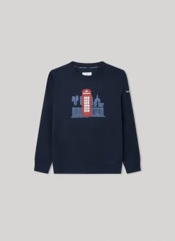 Rapaz Pepe Jeans Sweatshirts E Malhas>Sweatshirt Estampada