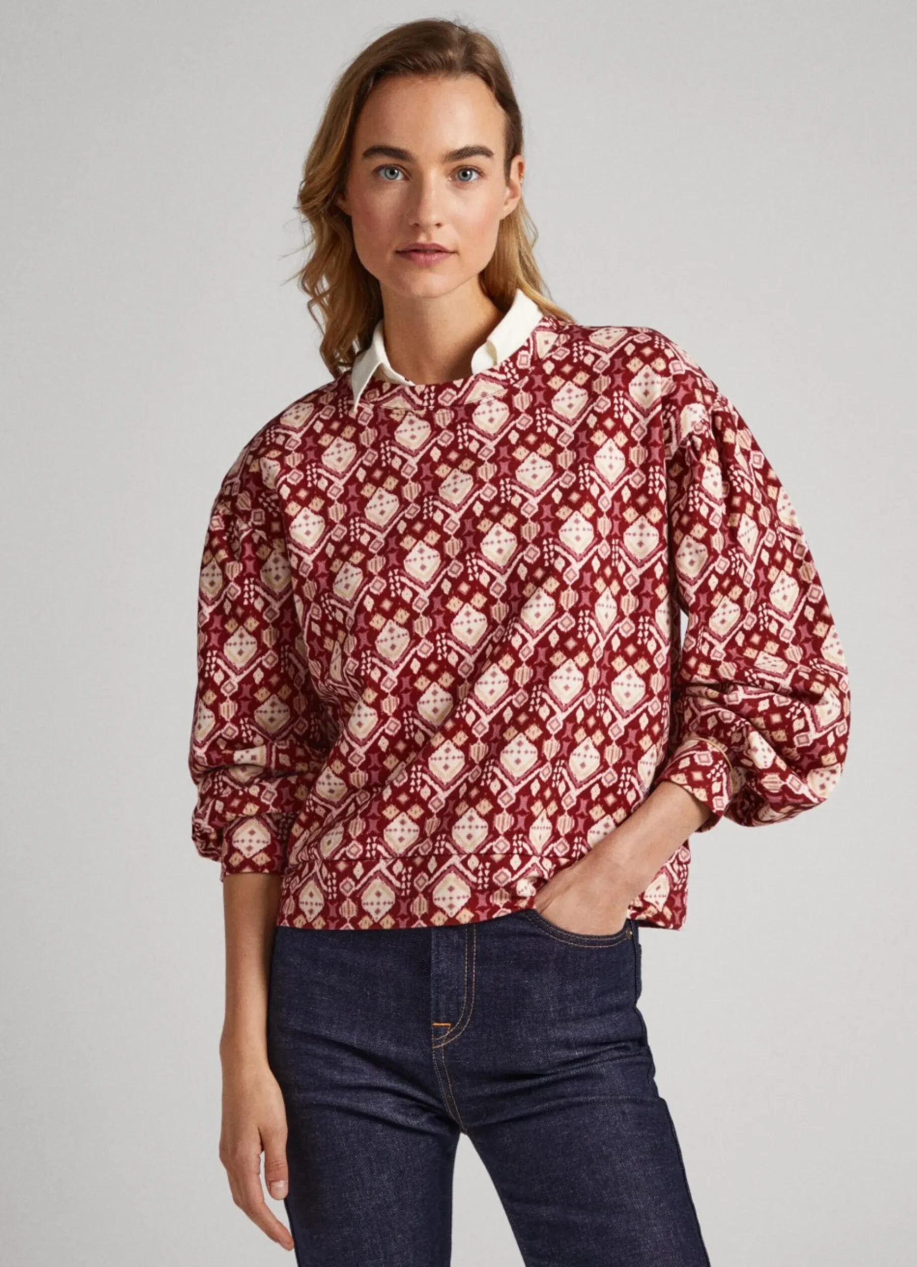 Mulher Pepe Jeans Sweatshirts>Sweatshirt Estampado Ornamental