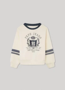 Rapariga Pepe Jeans Sweatshirts E Malhas>Sweatshirt Logo Estampado