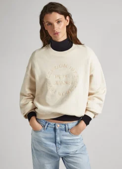Mulher Pepe Jeans Sweatshirts>Sweatshirt Logo Estampado Bordado