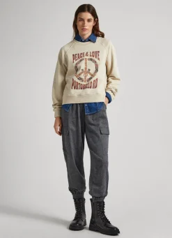 Mulher Pepe Jeans Sweatshirts>Sweatshirt Logo Estampado