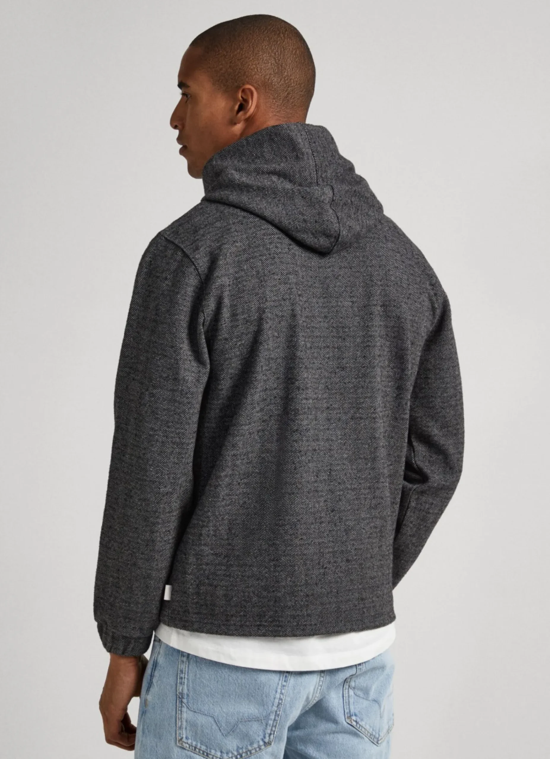 Homem Pepe Jeans Sweatshirts>Sweatshirt Tecido Espinha De Peixe