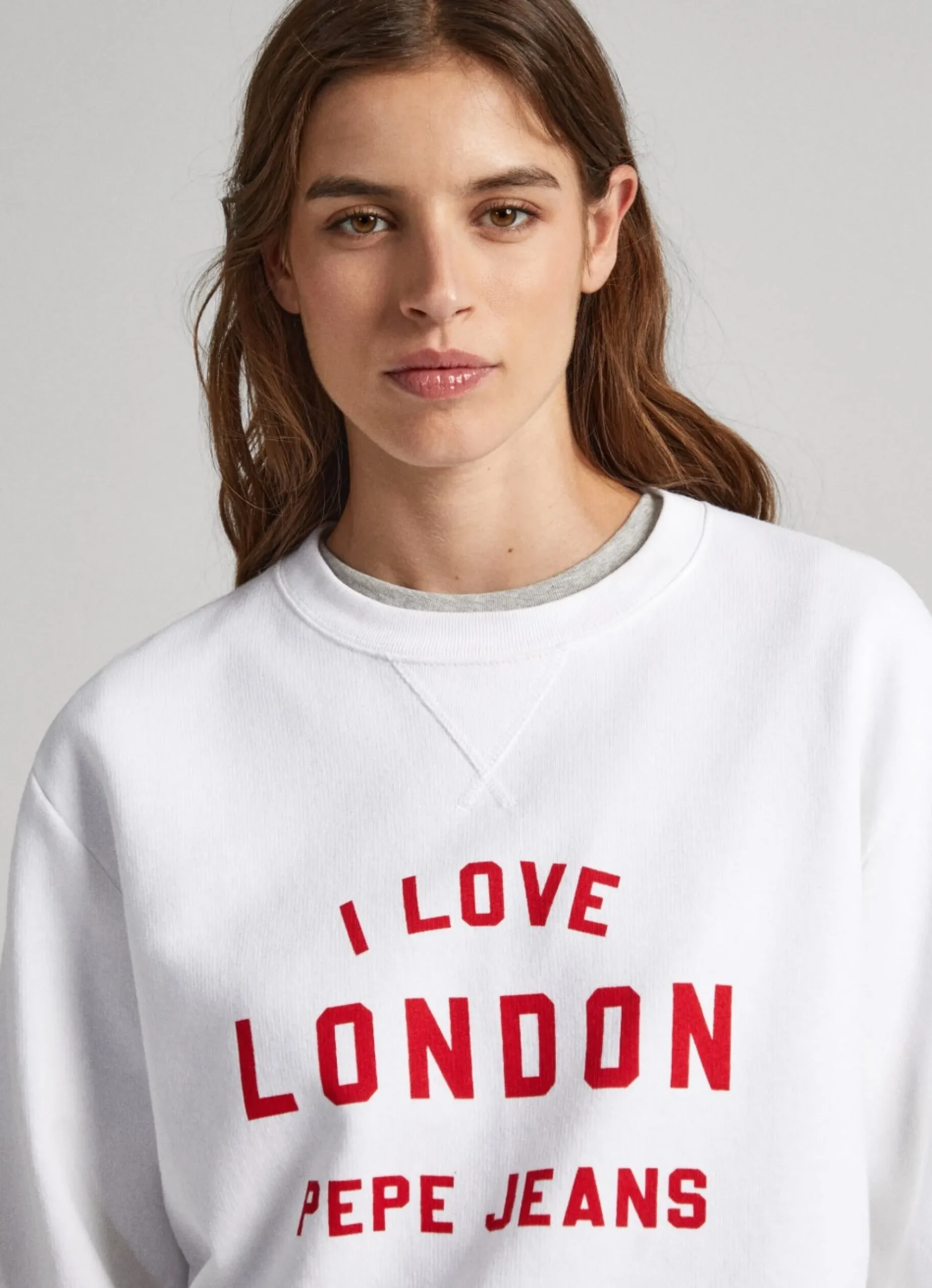 Homem Pepe Jeans Sweatshirts>Sweatshirt Unisexo Gola Redonda Estampada