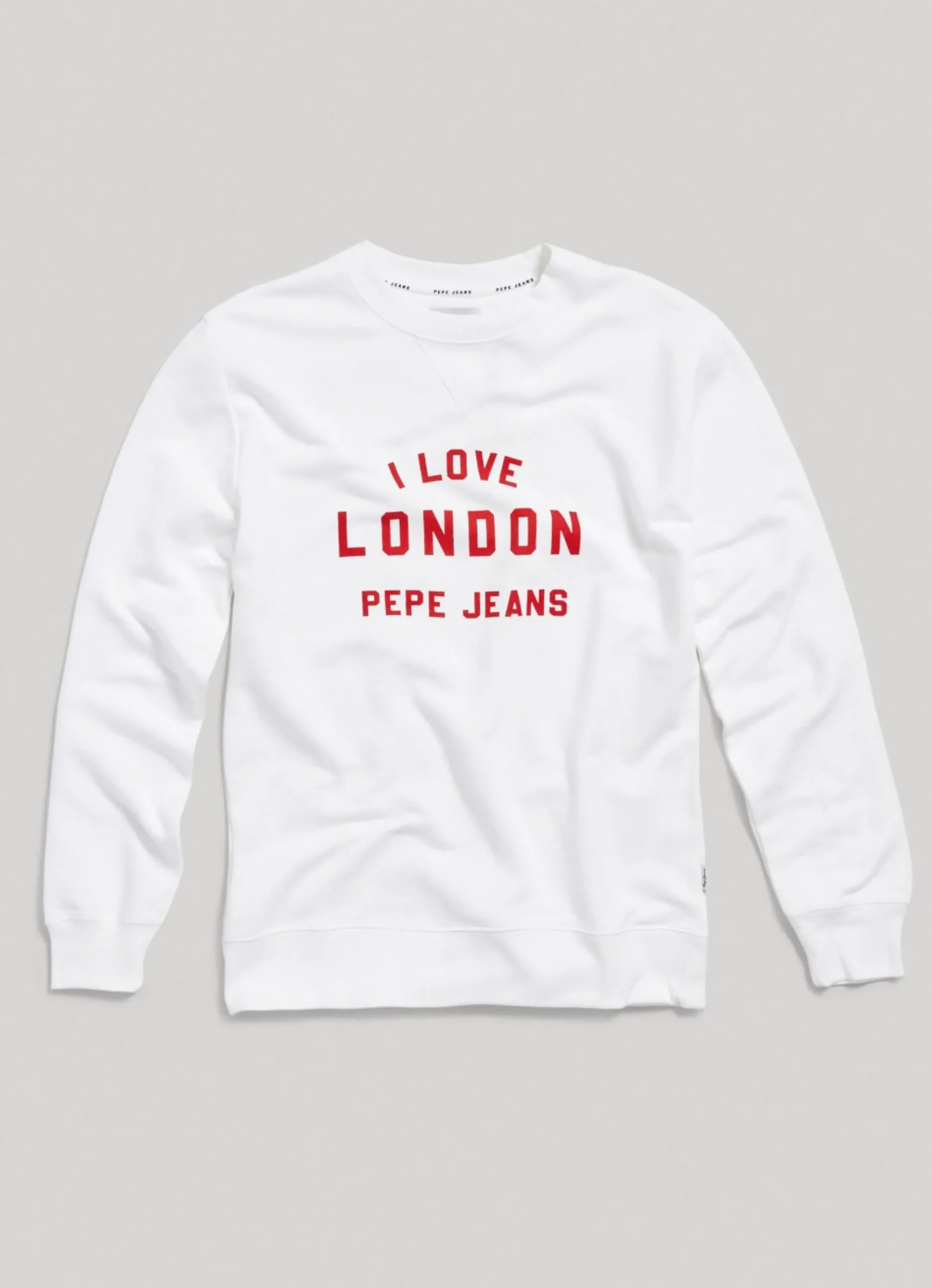 Mulher Pepe Jeans Sweatshirts>Sweatshirt Unisexo Gola Redonda Estampada