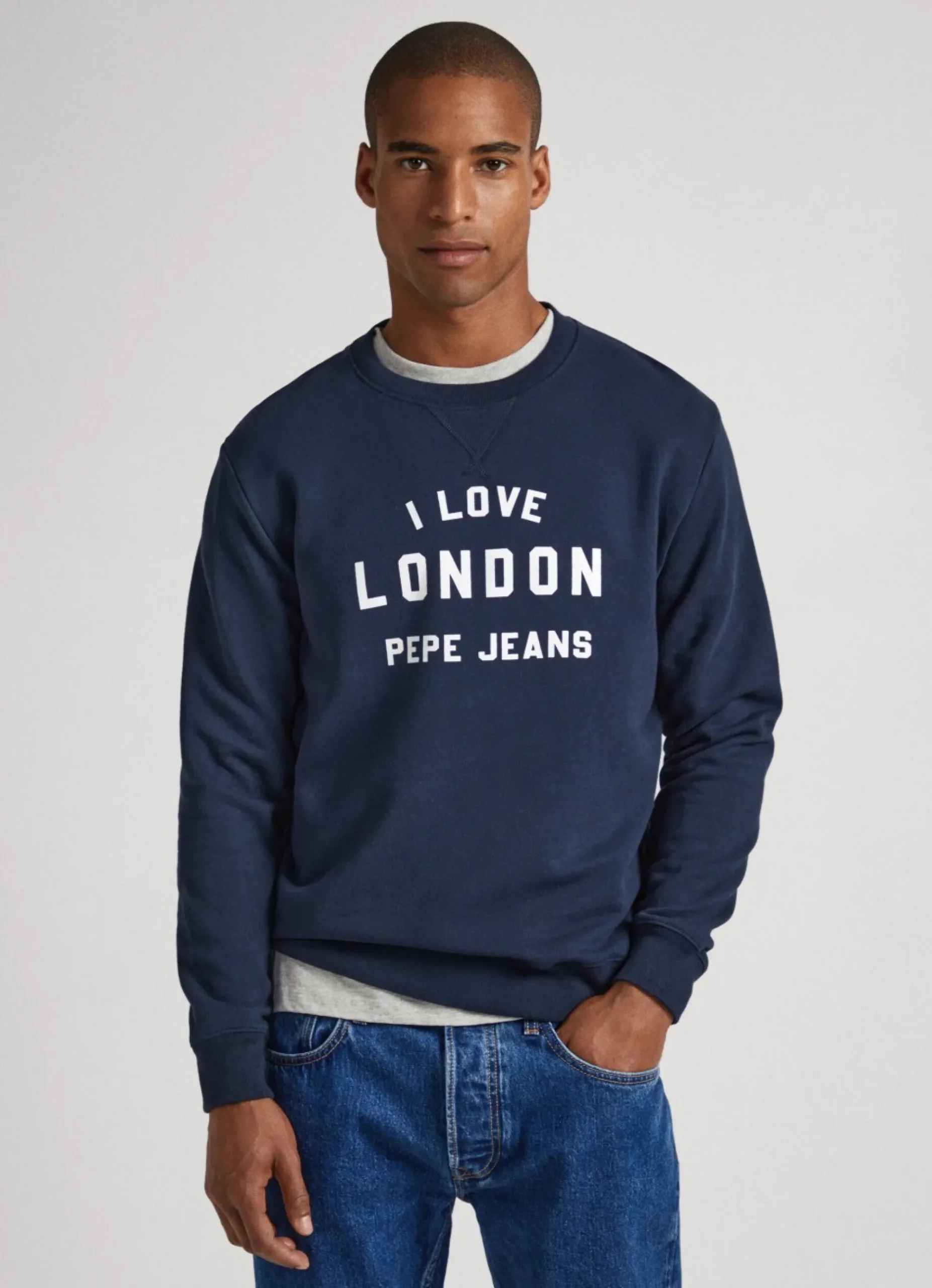 Mulher Pepe Jeans Sweatshirts>Sweatshirt Unisexo Gola Redonda Estampada