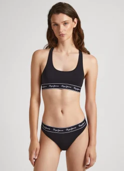 Mulher Pepe Jeans Underwear>Tanga Classica Logo Estampado