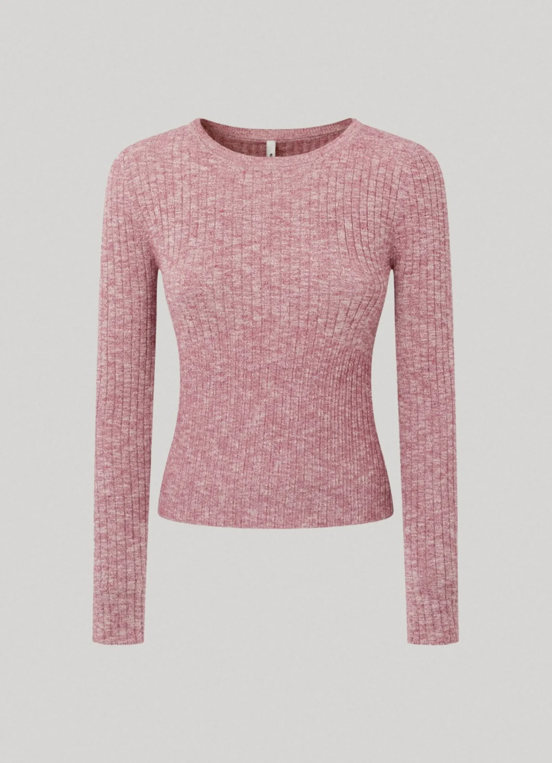 Mulher Pepe Jeans Malhas E Cardigans>Top Algodao Melange Jaspeado