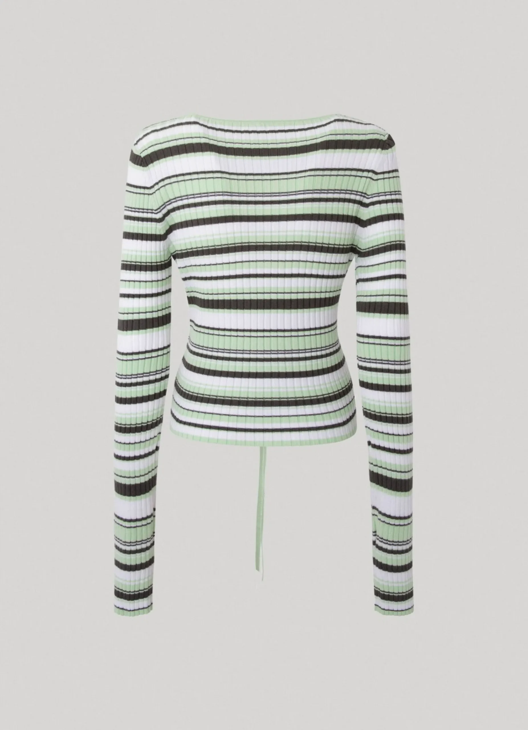 Mulher Pepe Jeans Malhas E Cardigans>Top Canelado Padrao As Riscas