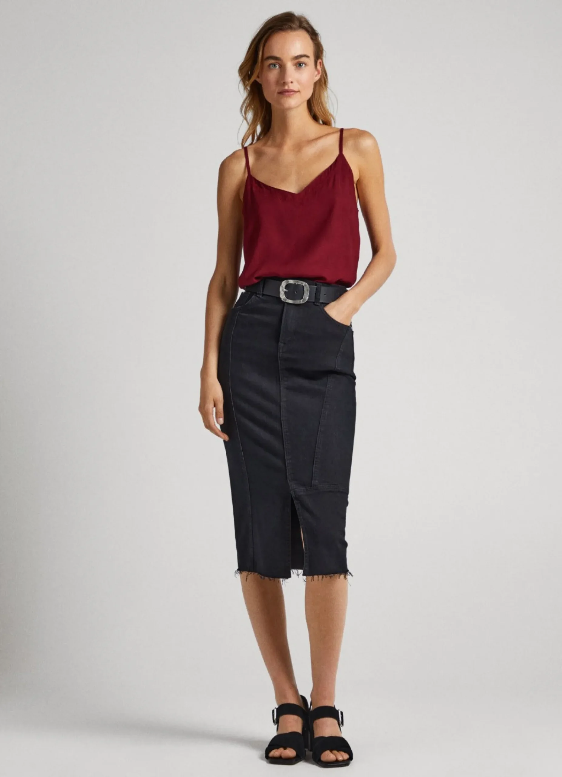 Mulher Pepe Jeans Camisas E Blusas>Top Com Decote Bordado