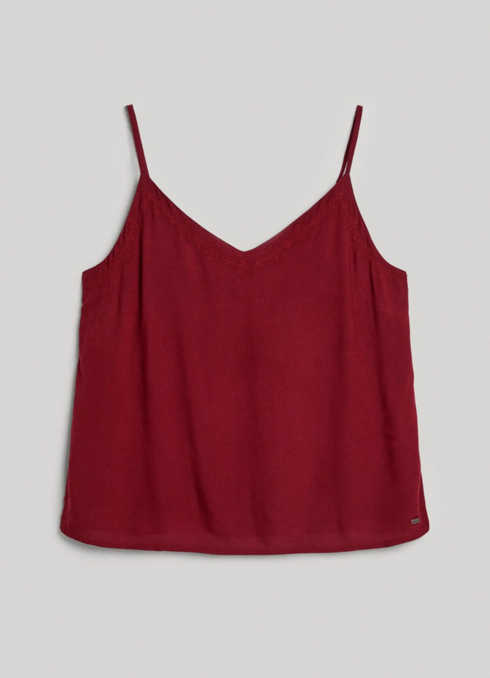 Mulher Pepe Jeans Camisas E Blusas>Top Com Decote Bordado