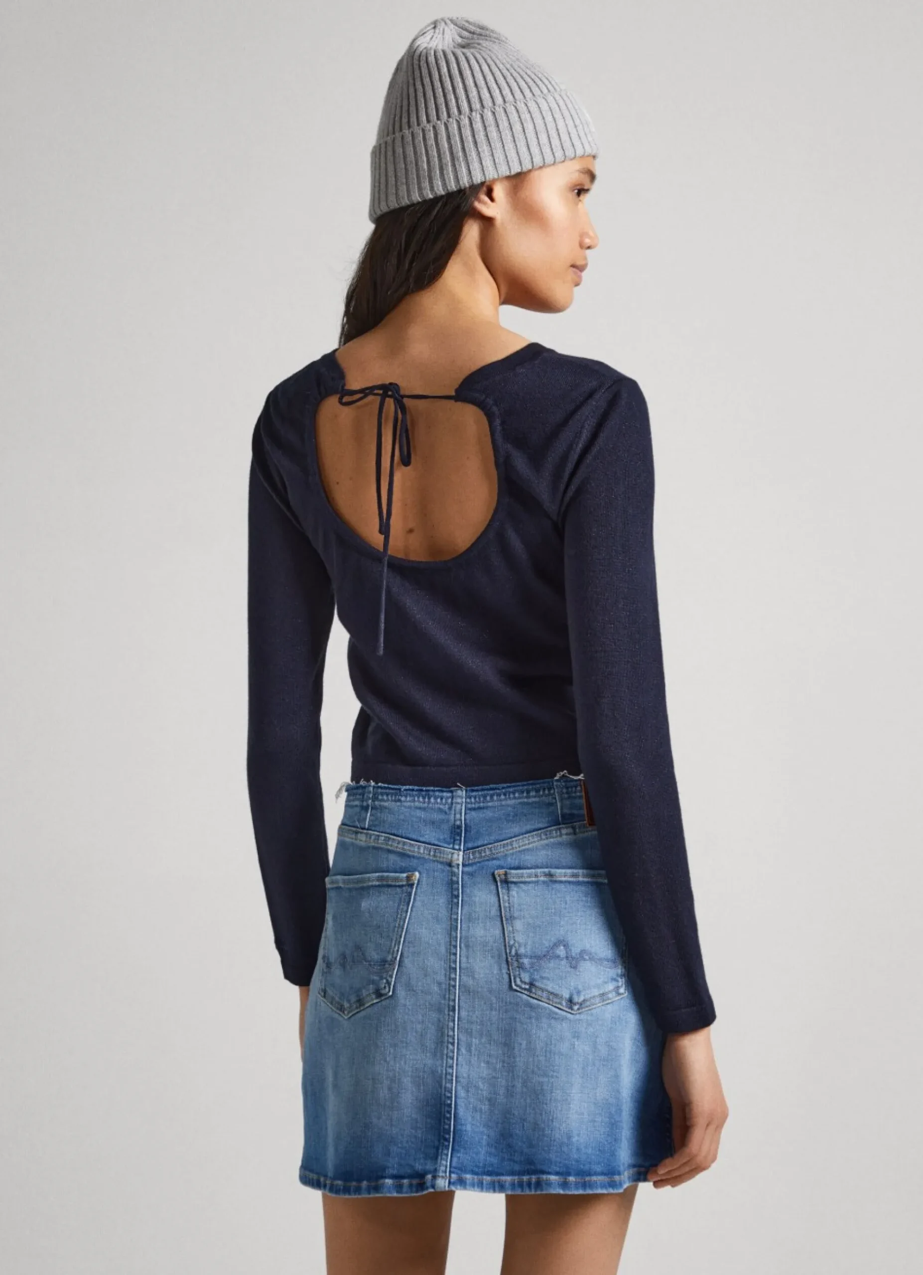 Mulher Pepe Jeans Malhas E Cardigans>Top De Malha Cropped Fit