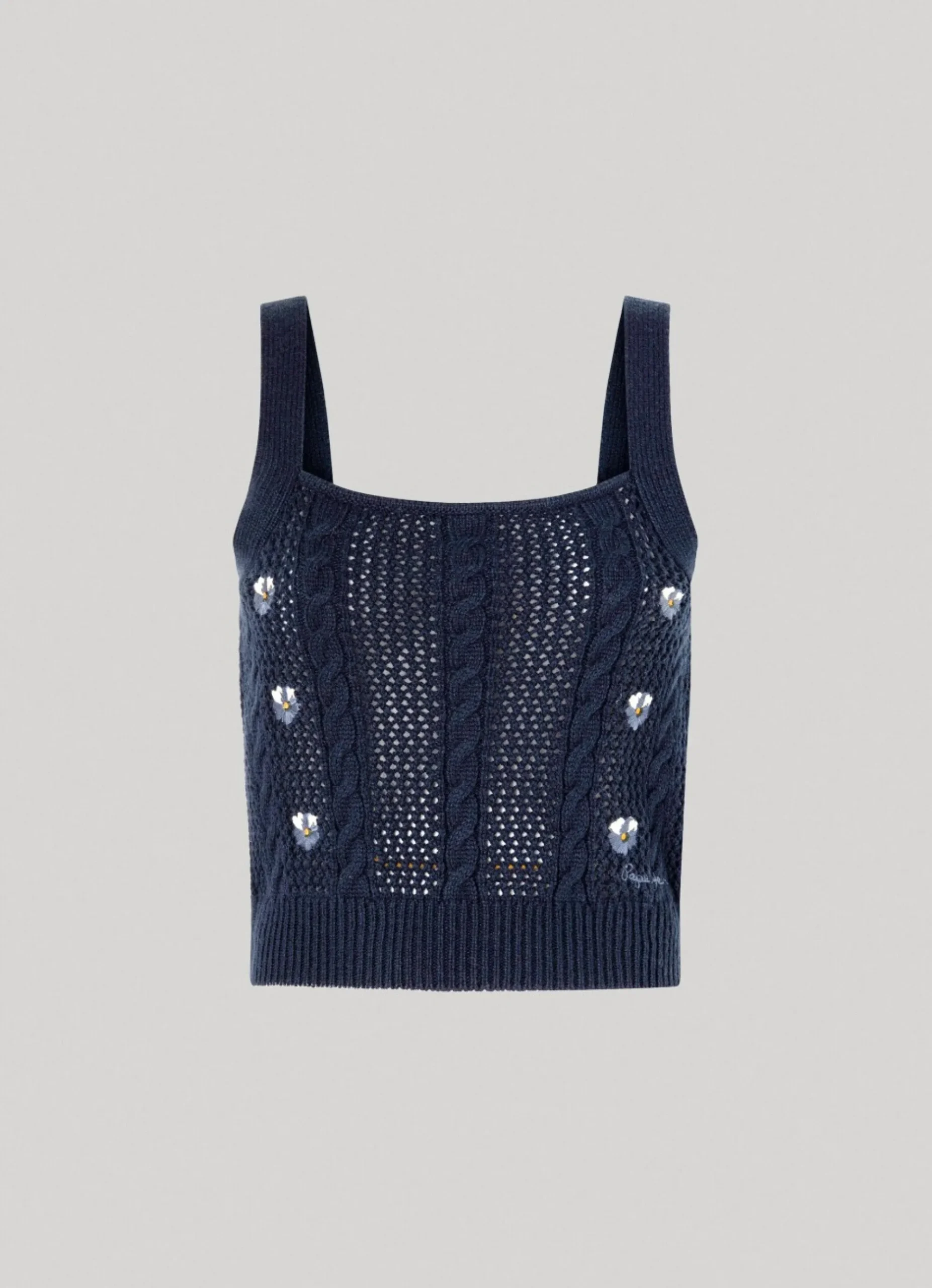 Mulher Pepe Jeans Malhas E Cardigans>Top De Malha Floral