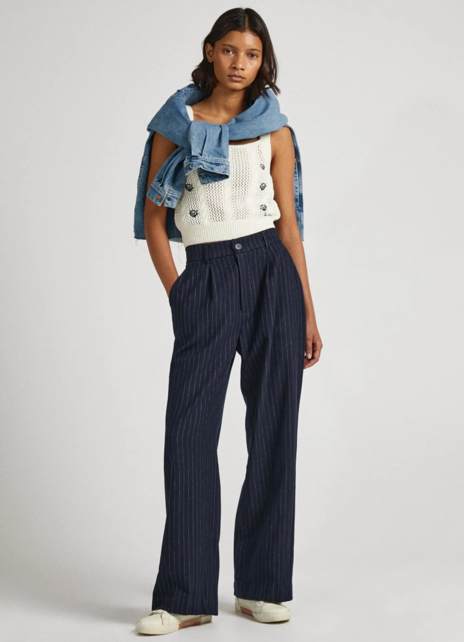 Mulher Pepe Jeans Malhas E Cardigans>Top De Malha Floral