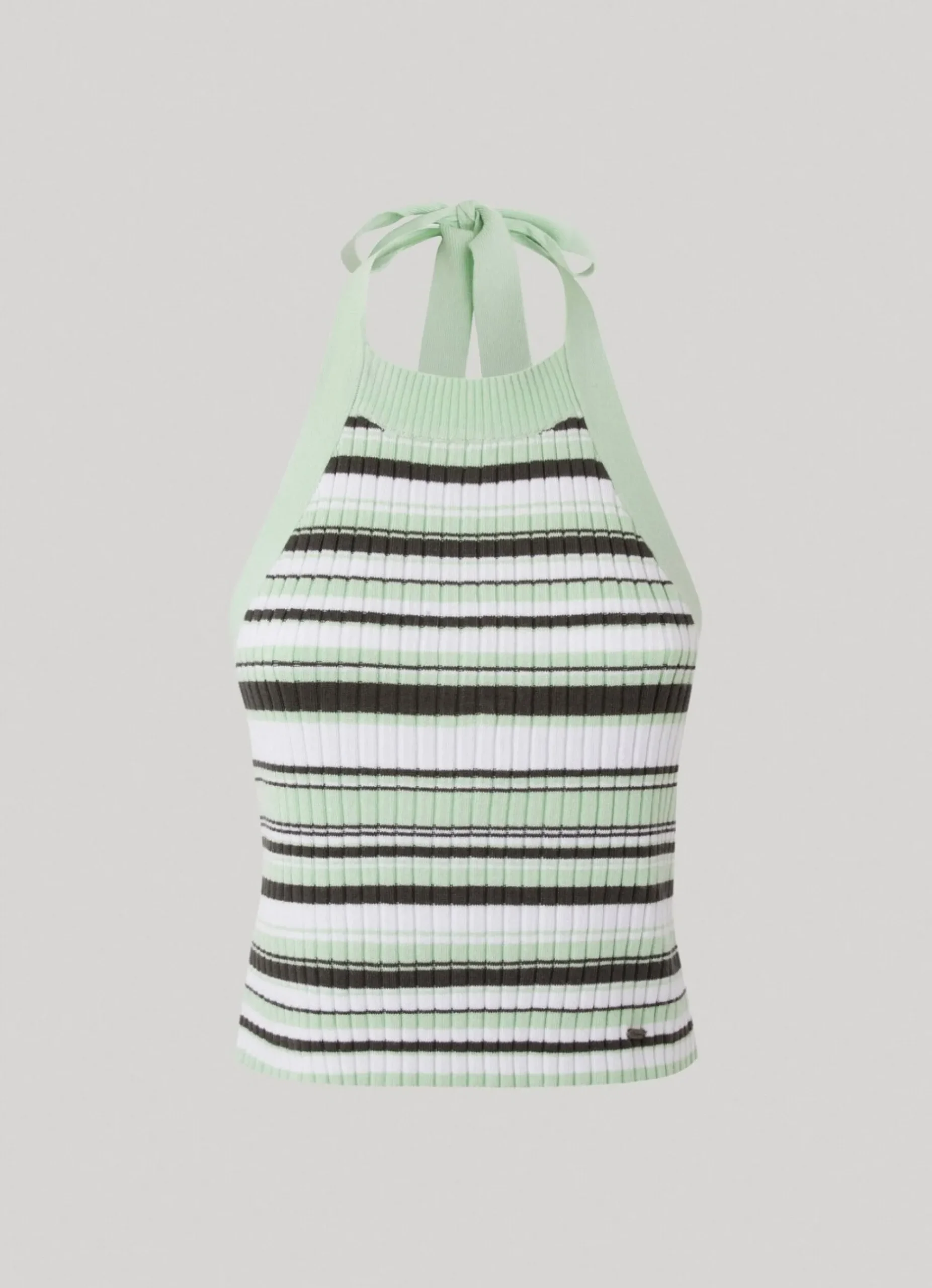 Mulher Pepe Jeans Malhas>Top Halter Padrao As Riscas