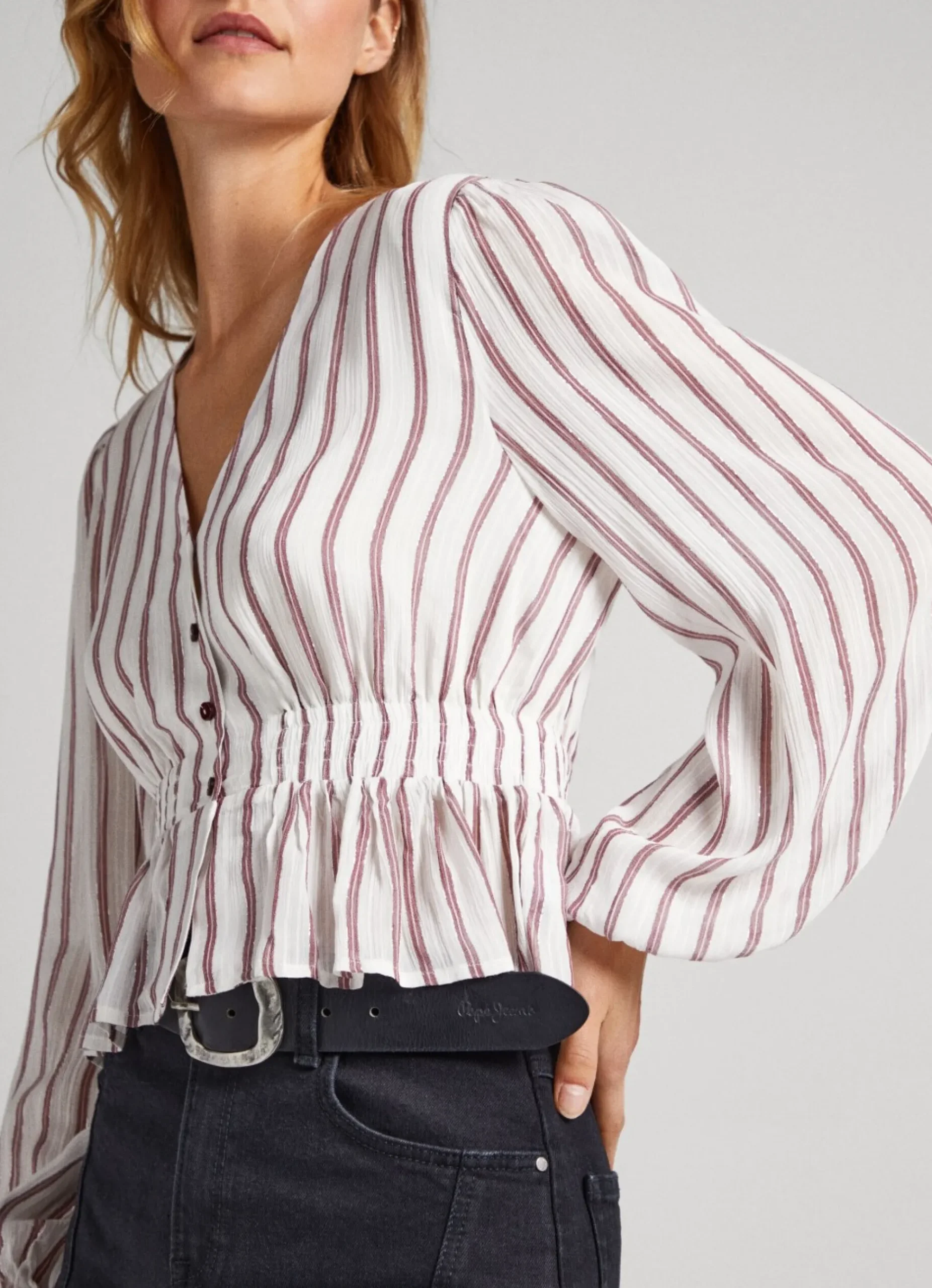 Mulher Pepe Jeans Camisas E Blusas>Top Padrao As Riscas