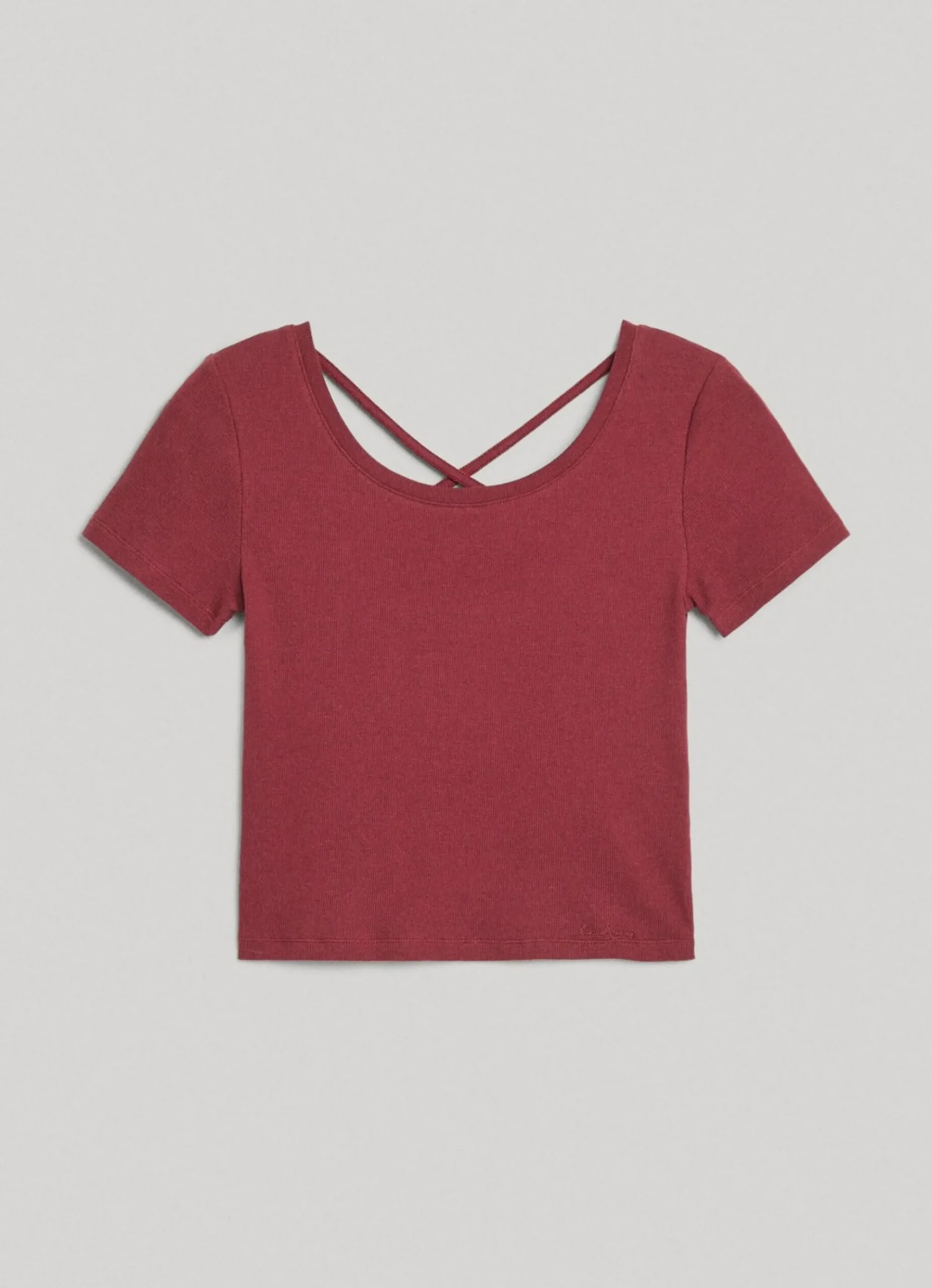 Mulher Pepe Jeans T-Shirts>T-Shirt Alcas Cruzadas Nas Costas