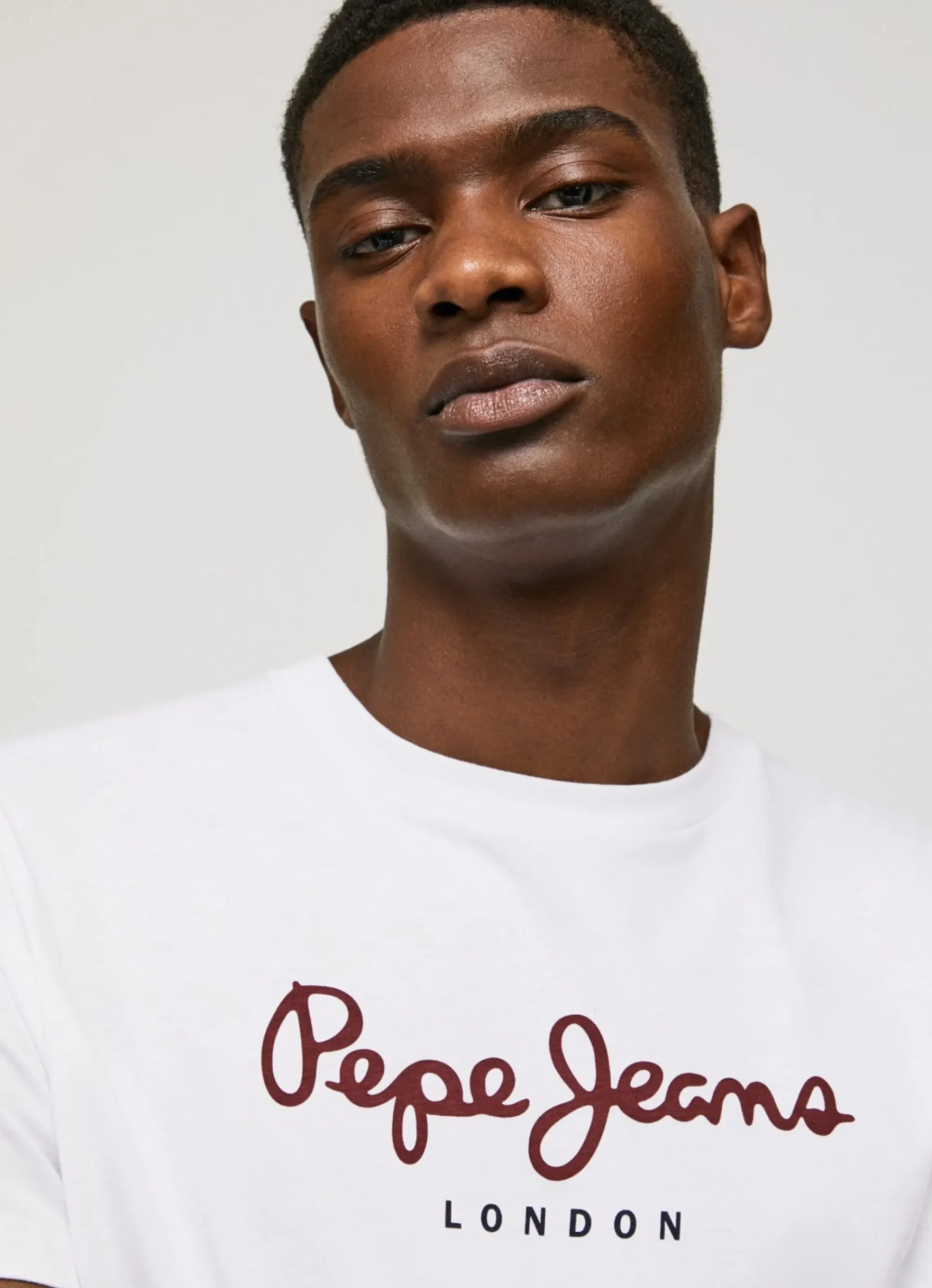 Homem Pepe Jeans T-Shirts>T-Shirt Algodao Logo Estampado