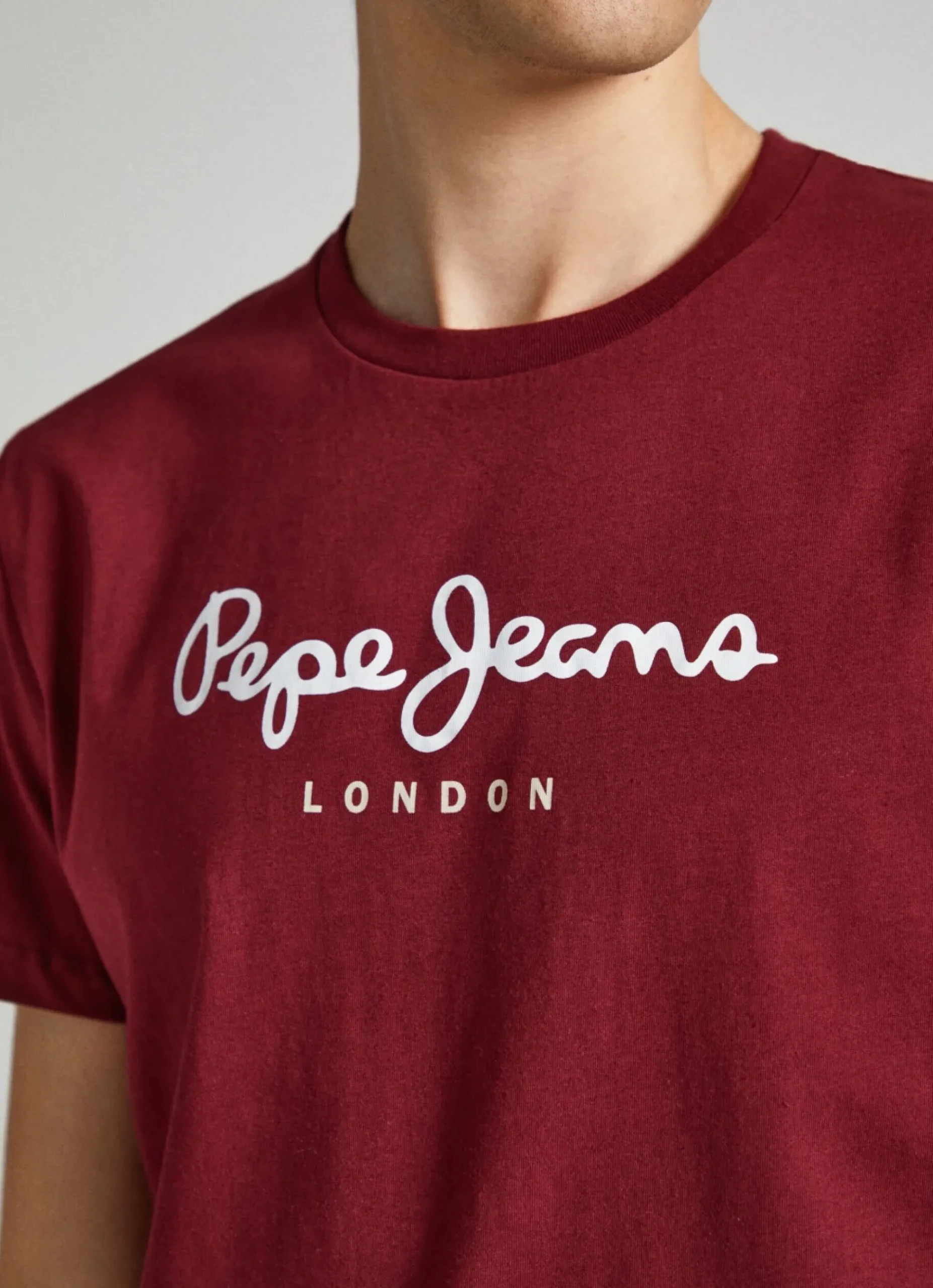Homem Pepe Jeans T-Shirts>T-Shirt Algodao Logo Estampado