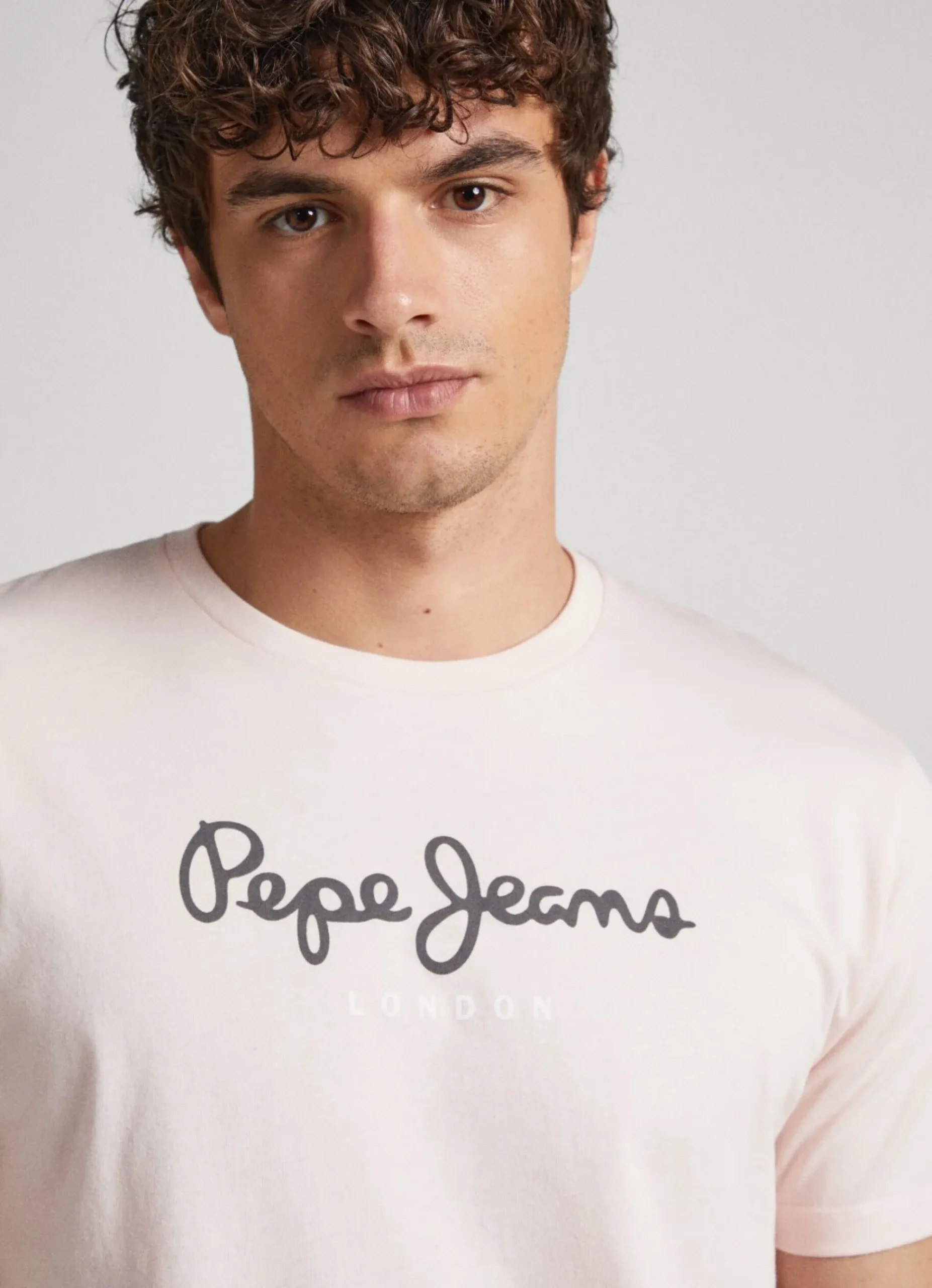 Homem Pepe Jeans T-Shirts>T-Shirt Algodao Logo Estampado