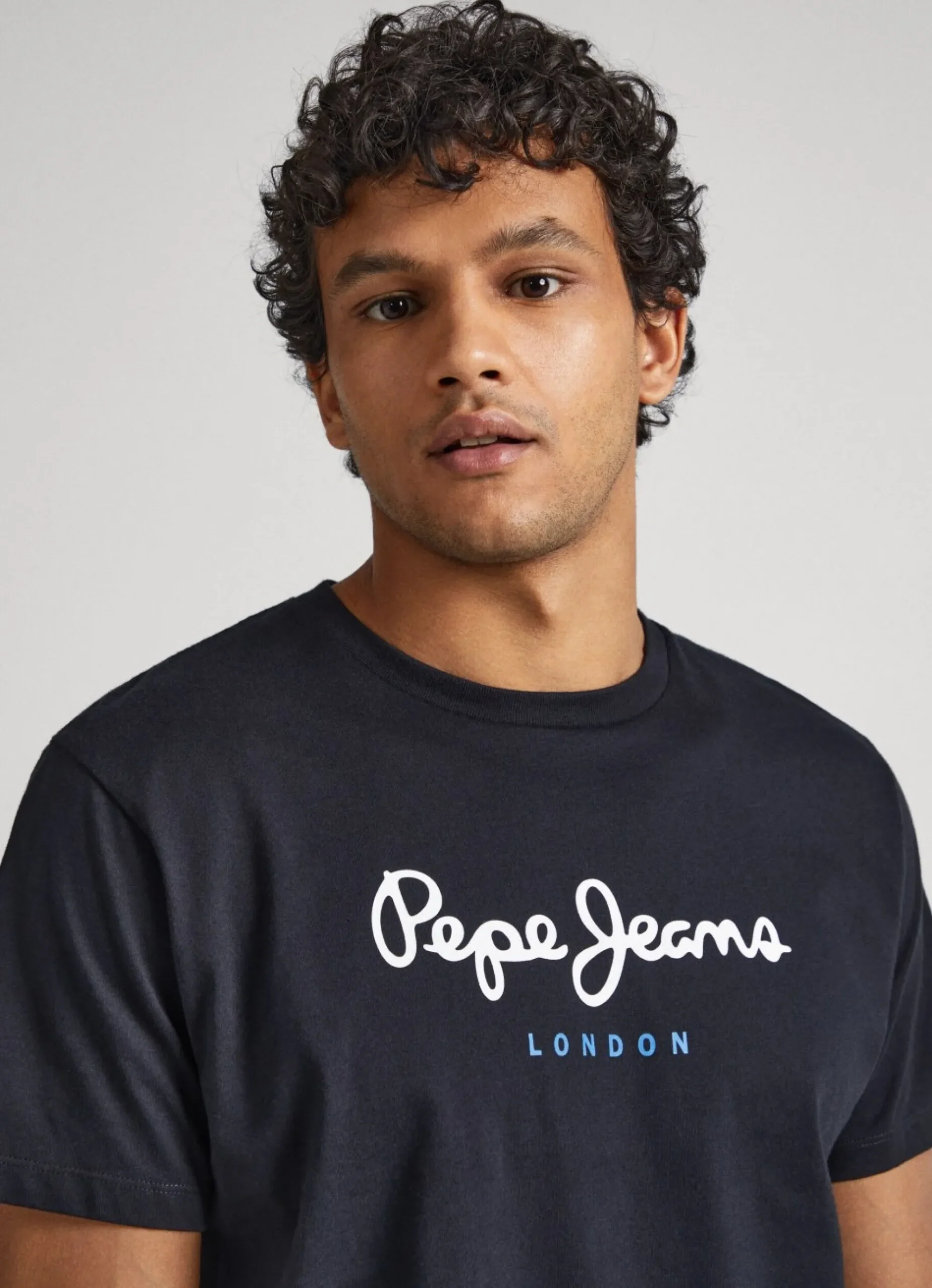 Homem Pepe Jeans T-Shirts>T-Shirt Algodao Logo Estampado